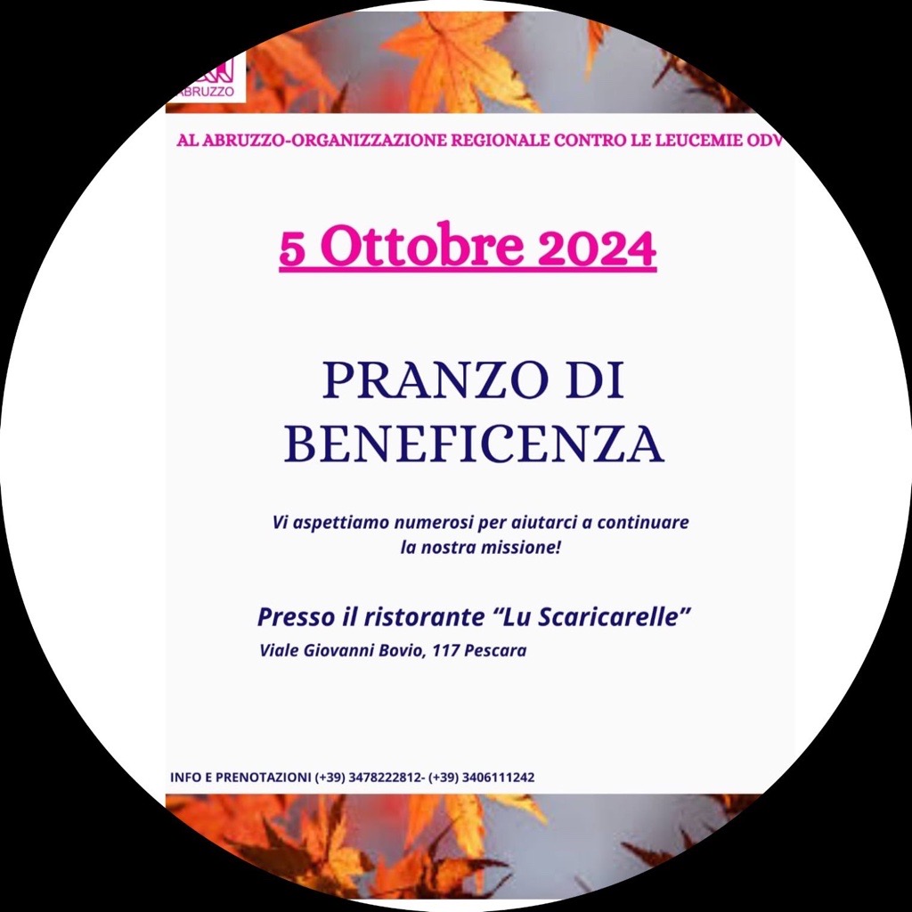 Pranzo di beneficenza – 05 Ottobre 2024