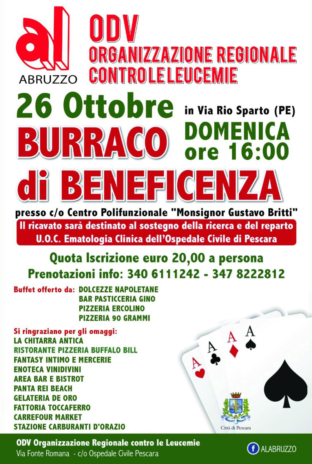 Torneo di Burraco – 26 ottobre 2025